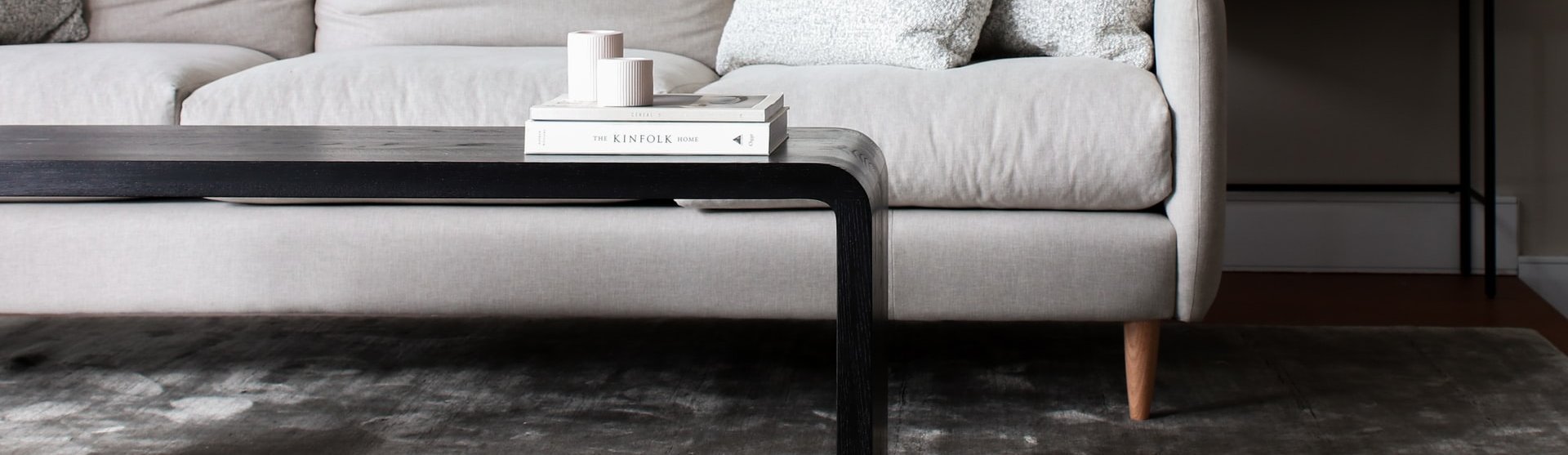 White couch on carpet - Heath Flooring Concept in Dallas, GA