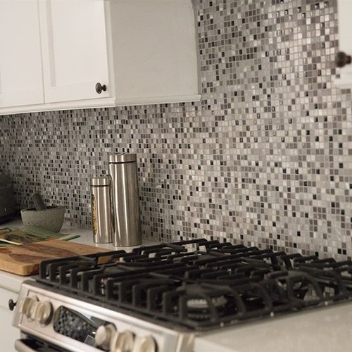 Custom tile backsplash in Catersville GA from Heath Flooring Concepts